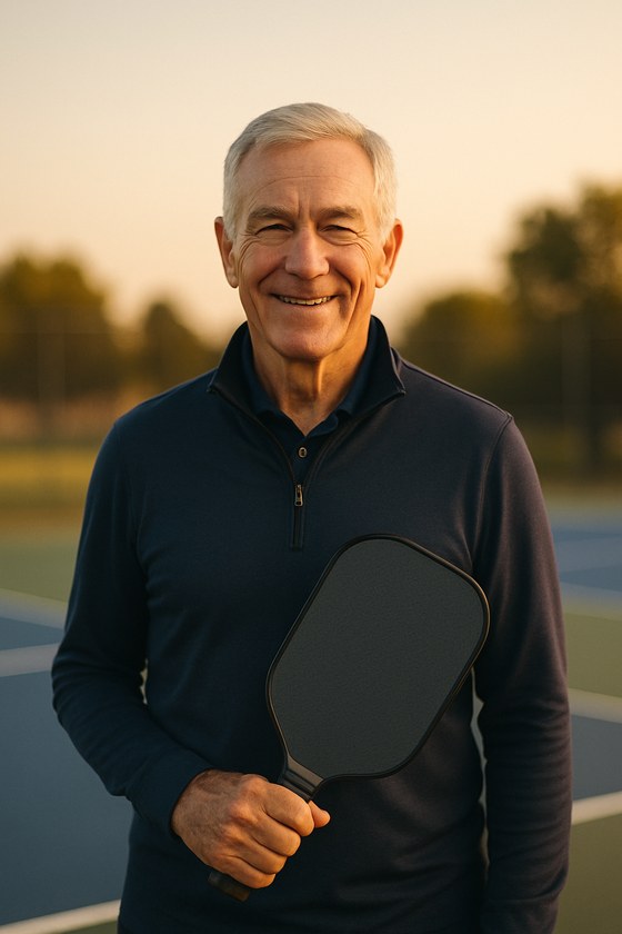 Patrick on the pickleball court